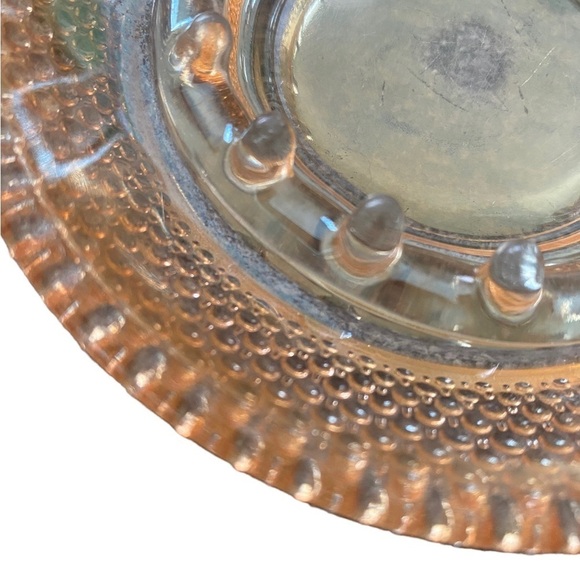 Vintage Marigold Iridescent Carnival‎ Glass Round Ashtray Trinket Dish 5” MCM - Picture 2 of 4